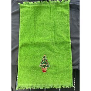 Vintage Christmas Hand Towel Lot of Three